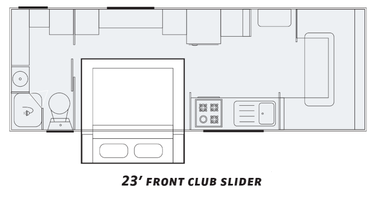 23' Front Club Slider